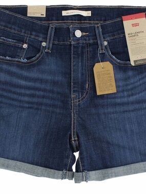 Levi's Mid-Length Hypersoft Denim Cuff Shorts - EUC, Sz 30